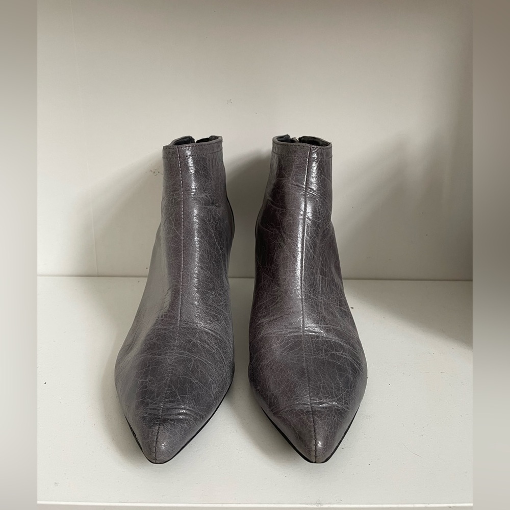 Mango grey leather booties. Size 36